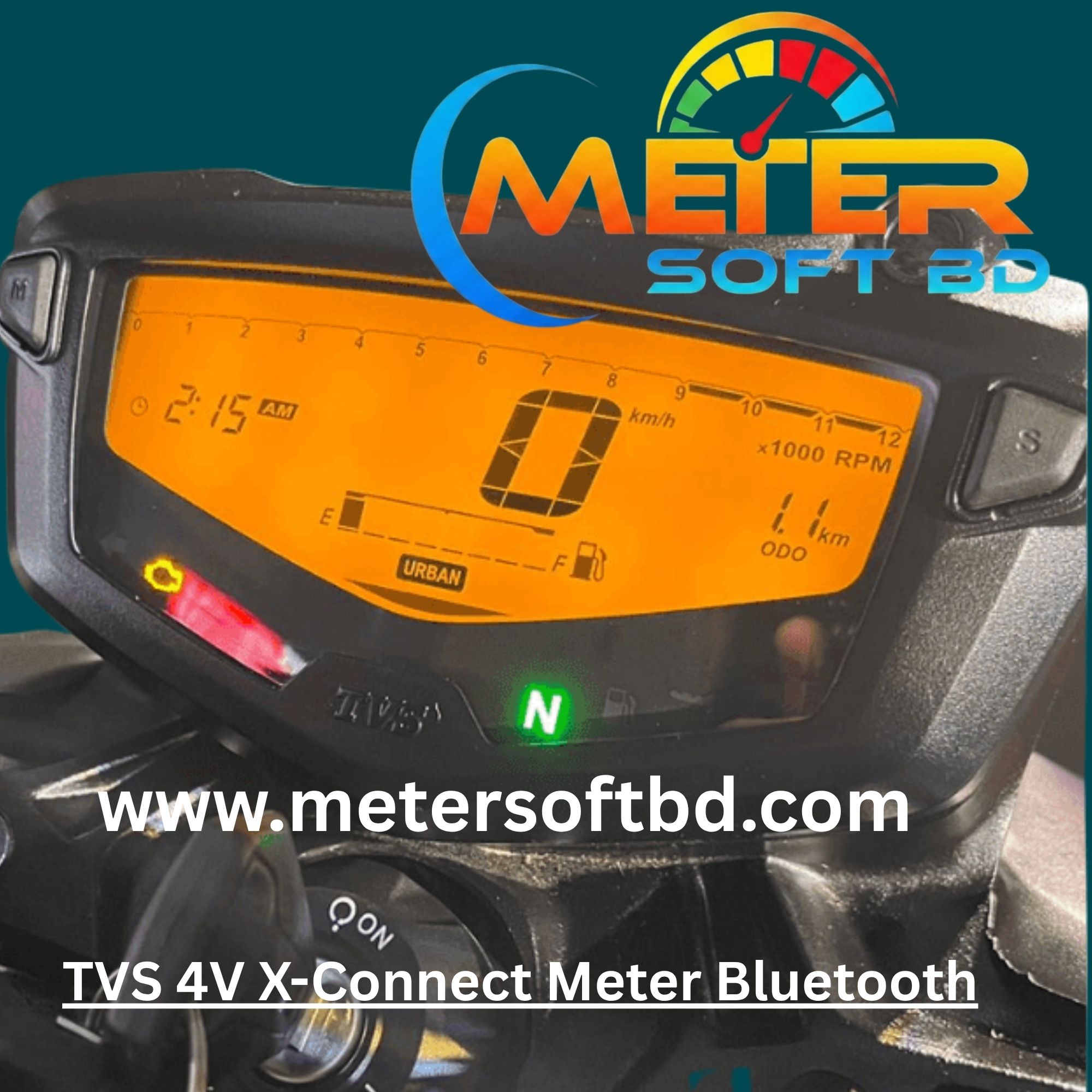 TVS Apache RTR 4V Old Digital Meter Software File  64155 KM