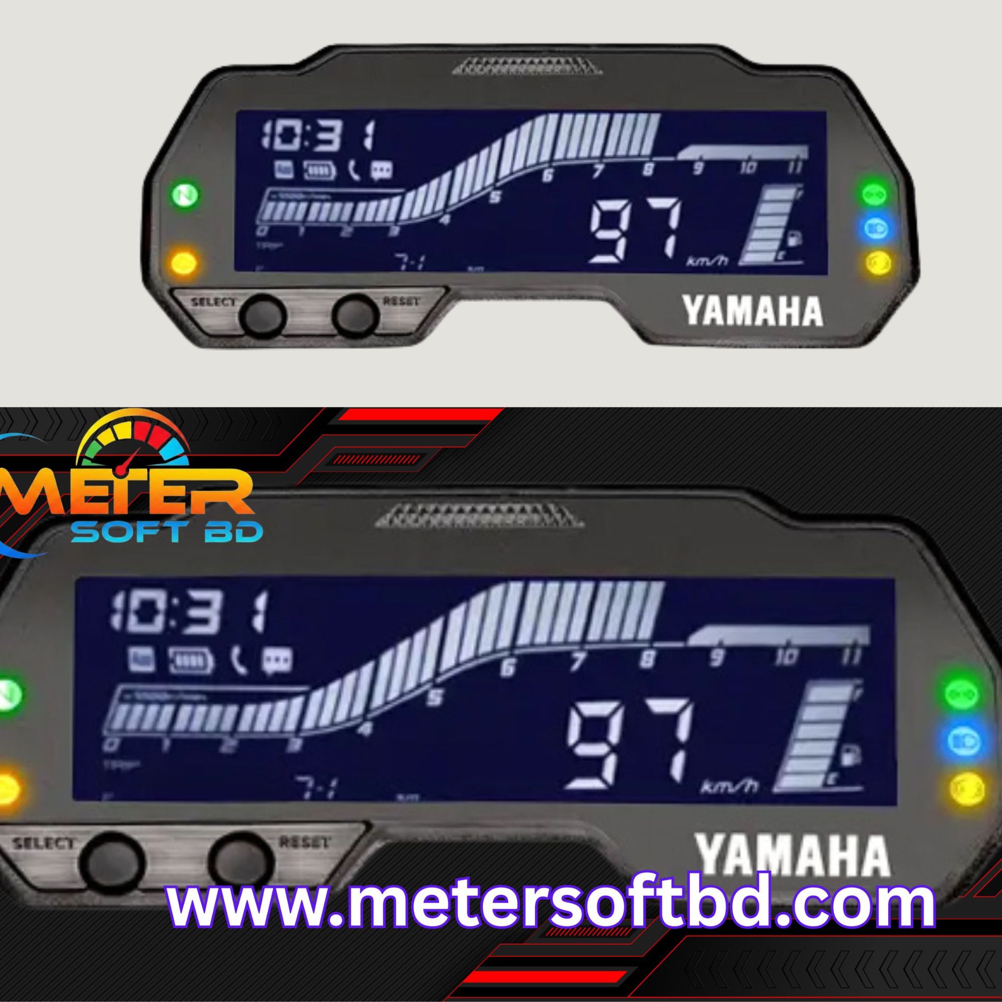 Yamaha FZS FI V4 Digital Meter  Software File  40115 KM